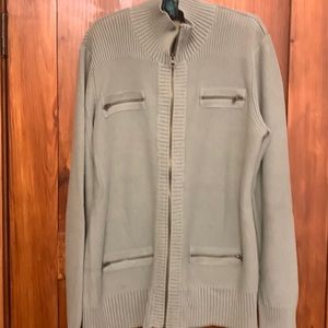 Ruff Hewn Zip Cardigan, XL, Sage Green